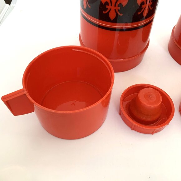 Two Sears Vacuum Bottles 73067 w/JC Higgins Plaid Lunch Picnic Bag Thermos Vtg - Picture 5 of 12